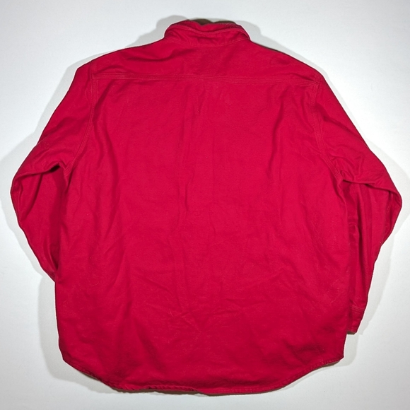Vintage Carhartt Red Men’s Chamois Flannel Long Sleeve Shirt Size XXL 2XL - Picture 2 of 7